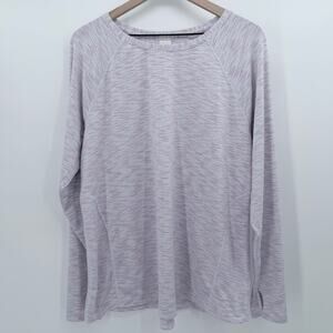 Tek Gear Dry Tek Long Sleeve Performance Top XXL Space Dye Purple Thumbholes EUC